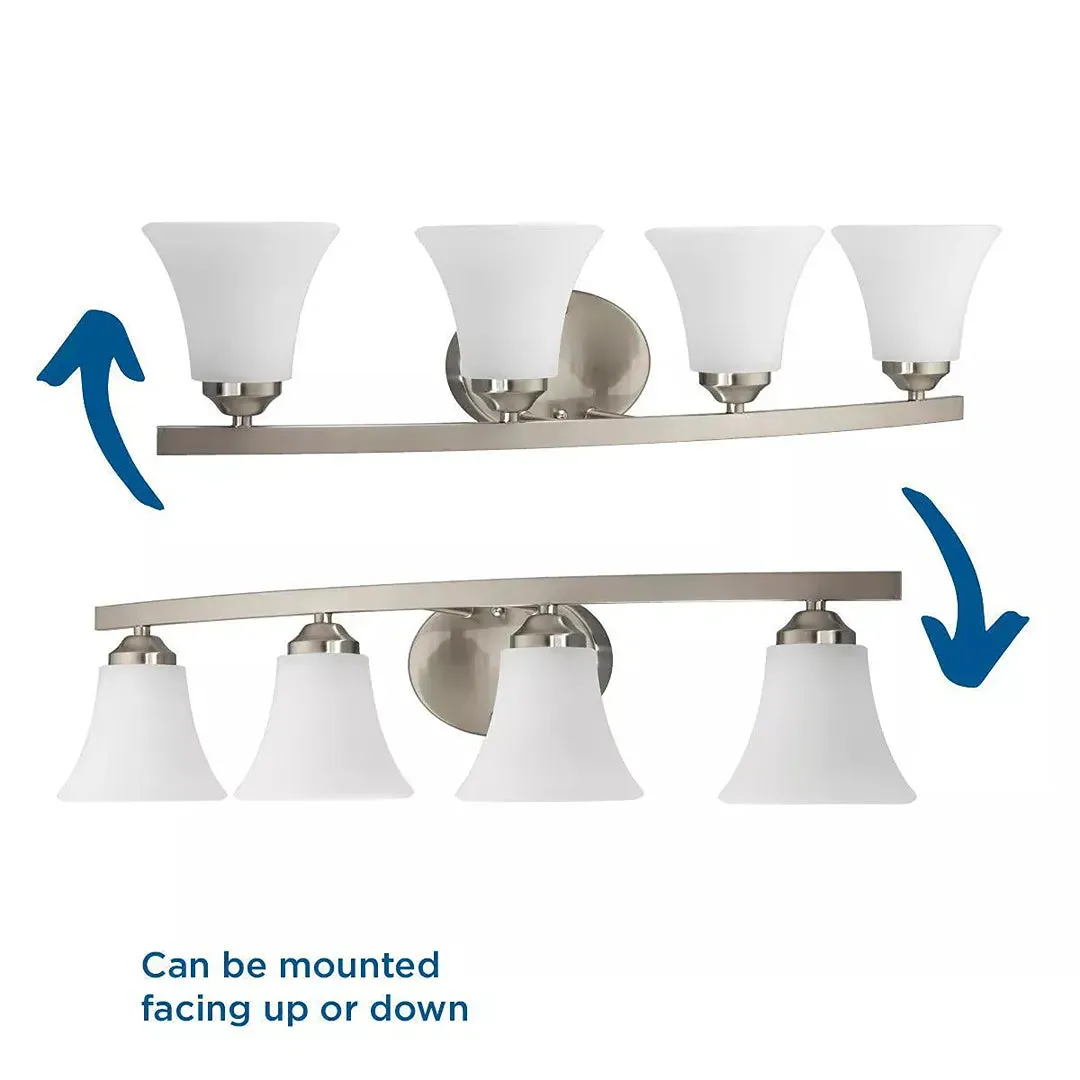 Adorn 4-Light Bath & Vanity, 100 W, Brushed Nickel