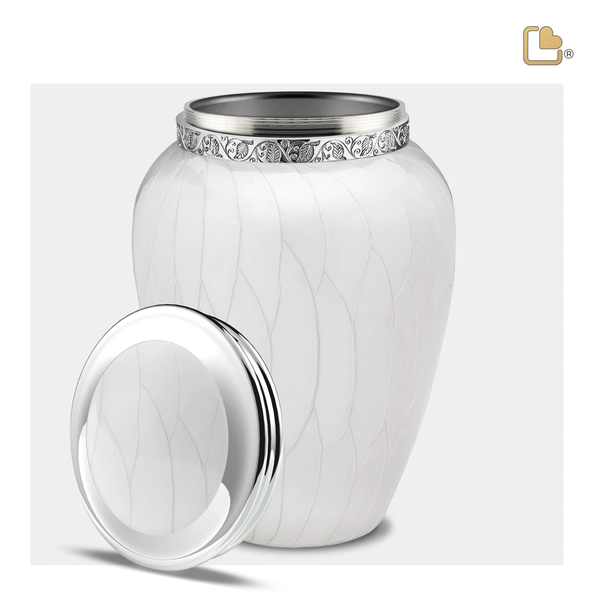 Adult Blessing Pearl Silver Cremation Urn