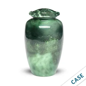 ADULT Classic Alloy Urn -9003-  Malachite Green Swirl - Case of 4
