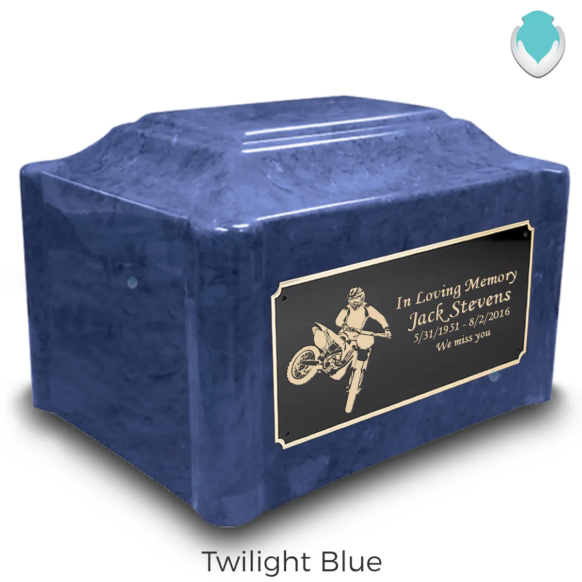 Adult Devotion Dirt Bike Cultured Marble Urns for Ashes