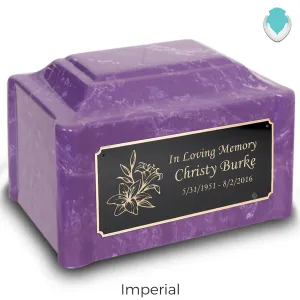 Adult Devotion Lily Cultured Marble Urns for Ashes