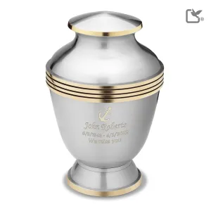 Adult Elegant Pewter Cremation Urn - COMFORT by LoveUrns