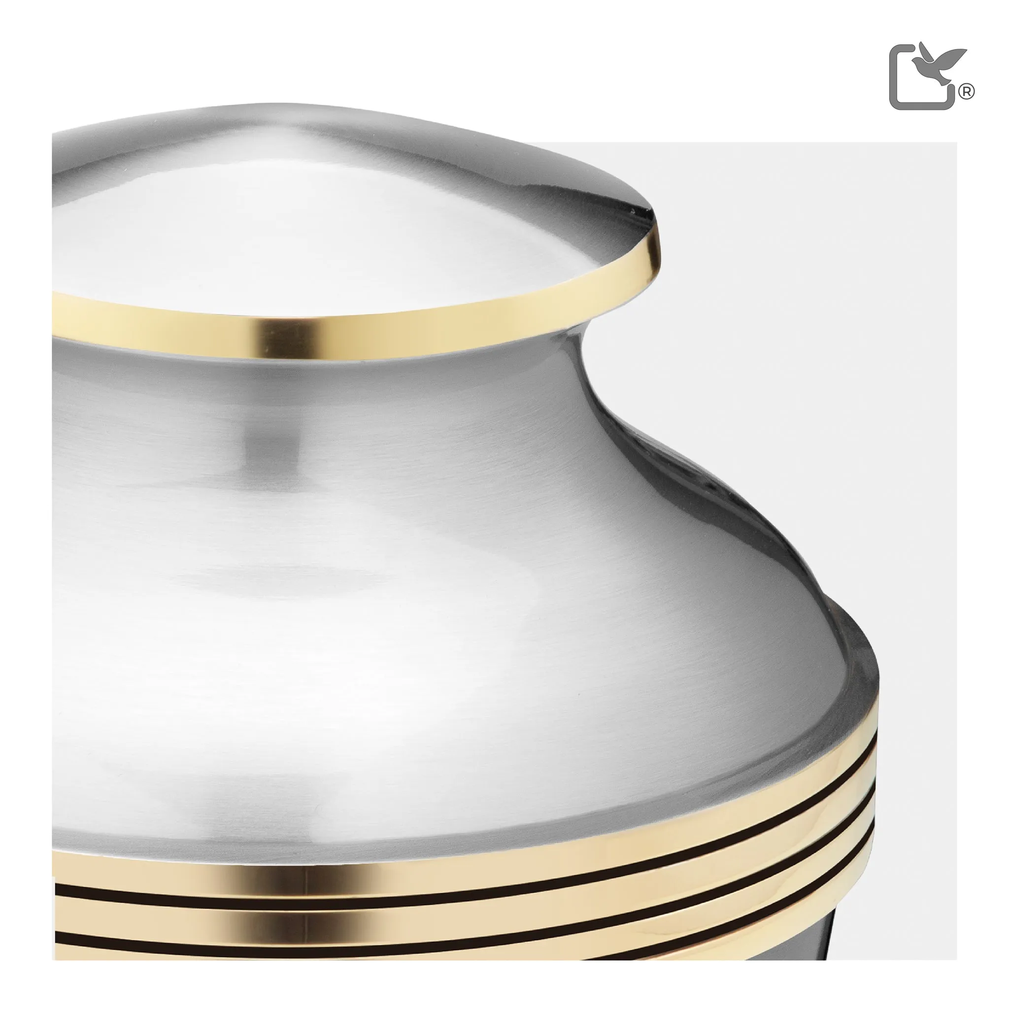 Adult Elegant Pewter Cremation Urn - COMFORT by LoveUrns
