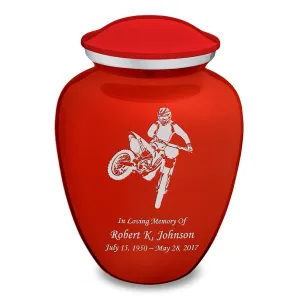 Adult Embrace Bright Red Dirt Bike Cremation Urn