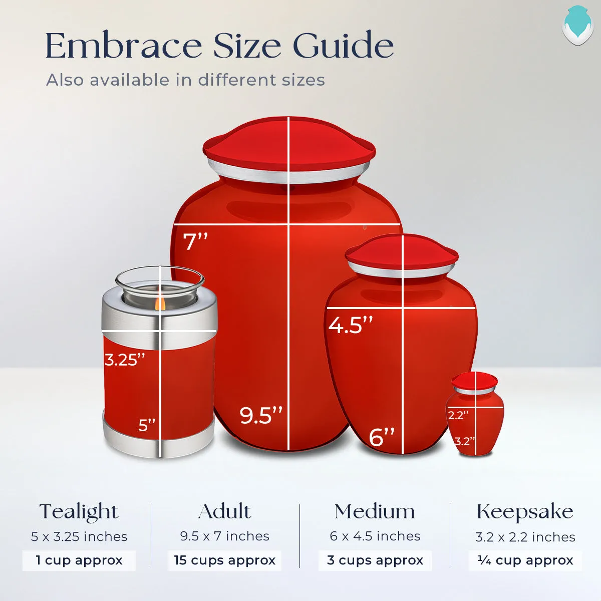 Adult Embrace Bright Red Motorcycle Cremation Urn