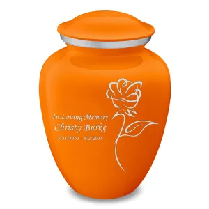 Adult Embrace Burnt Orange Rose Cremation Urn