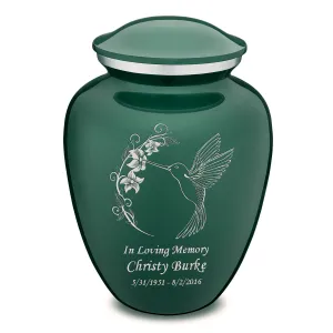 Adult Embrace Green Hummingbird Cremation Urn