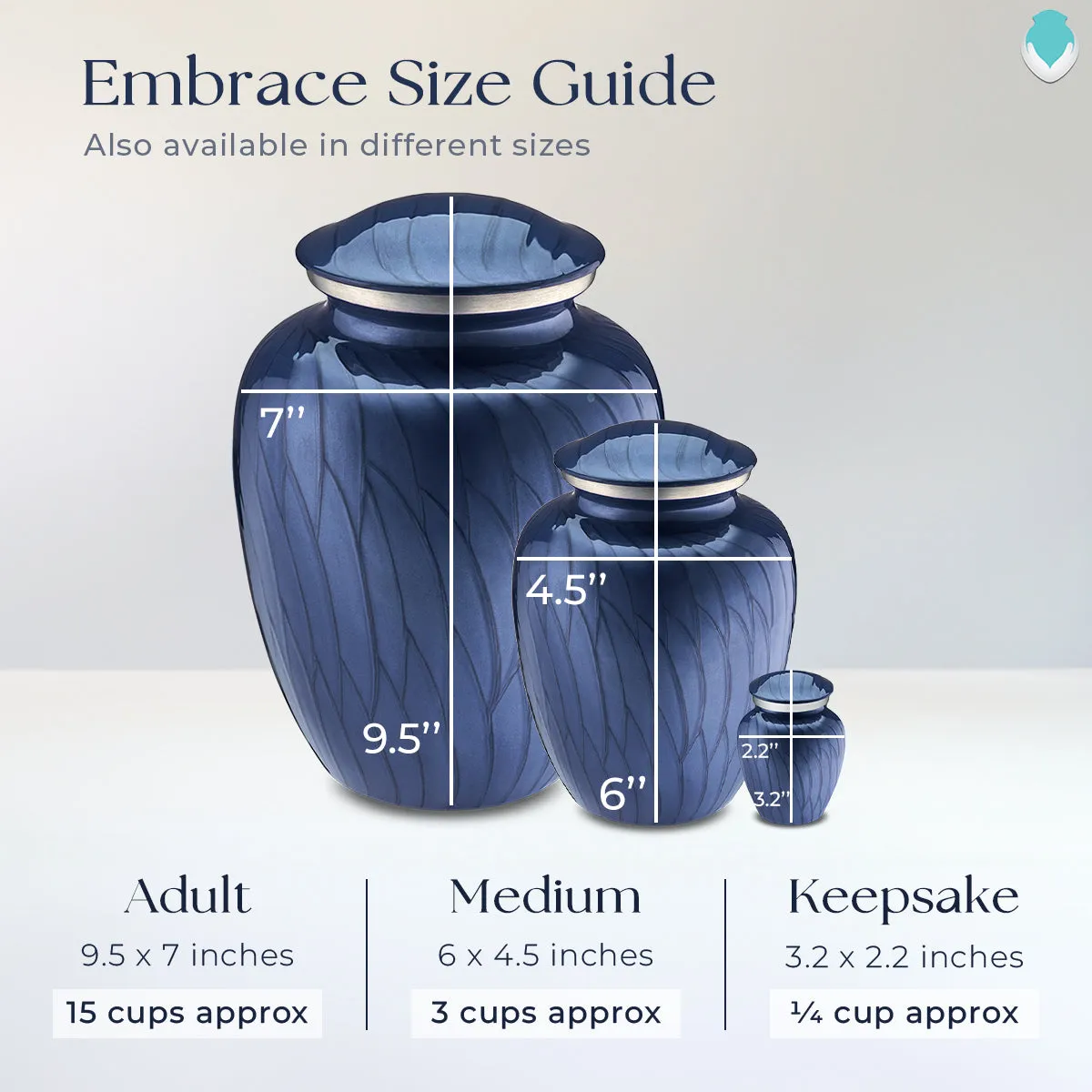 Adult Embrace Pearl Cobalt Blue Tree of Life Cremation Urn
