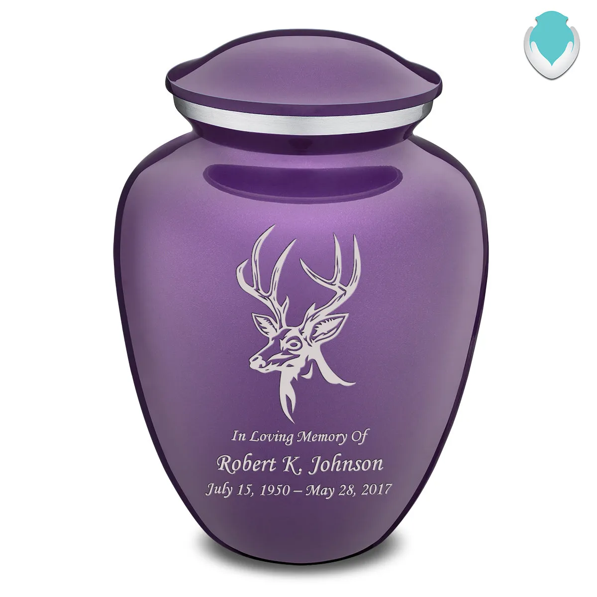 Adult Embrace Purple Deer Cremation Urn