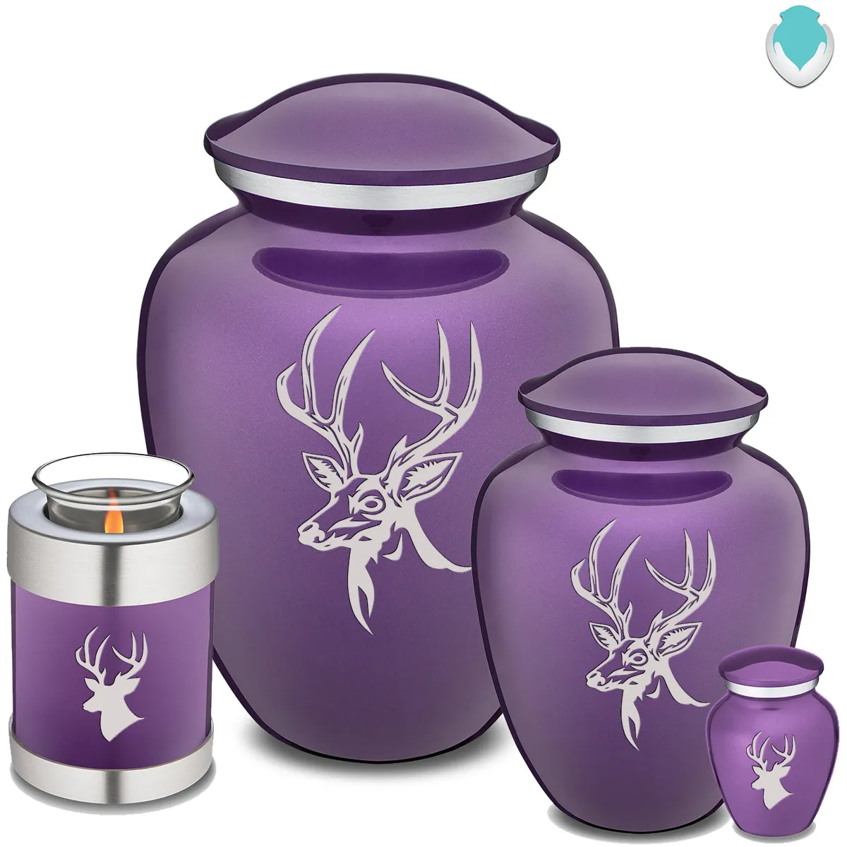 Adult Embrace Purple Deer Cremation Urn