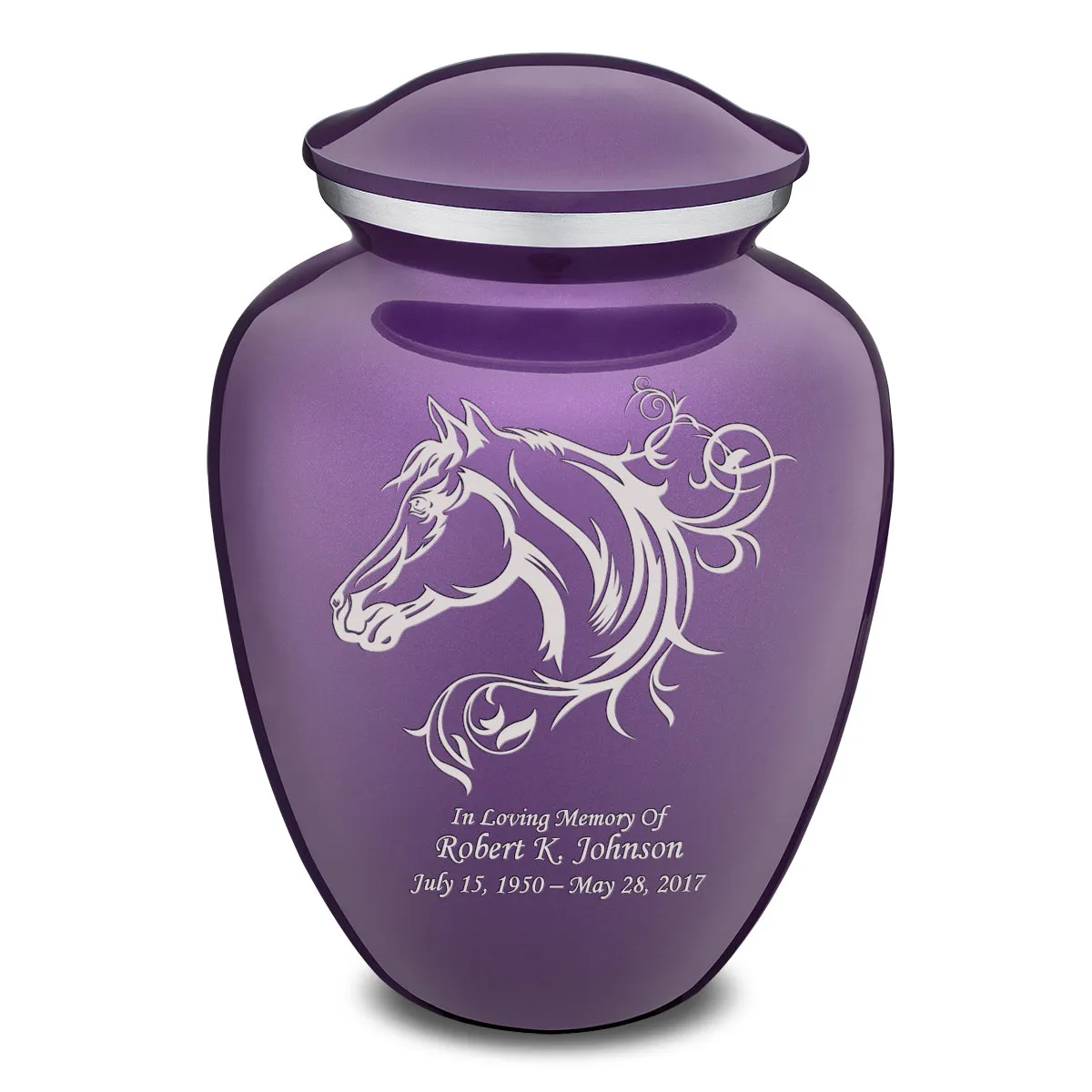 Adult Embrace Purple Horse Cremation Urn