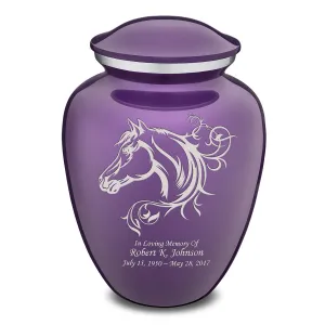 Adult Embrace Purple Horse Cremation Urn
