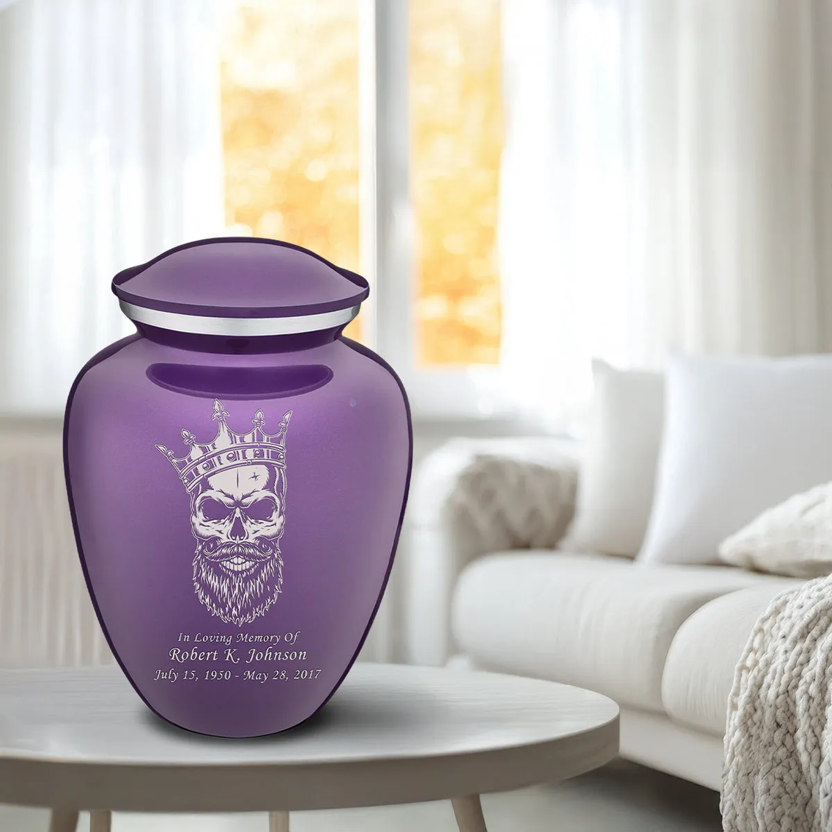 Adult Embrace Purple Skull Cremation Urn