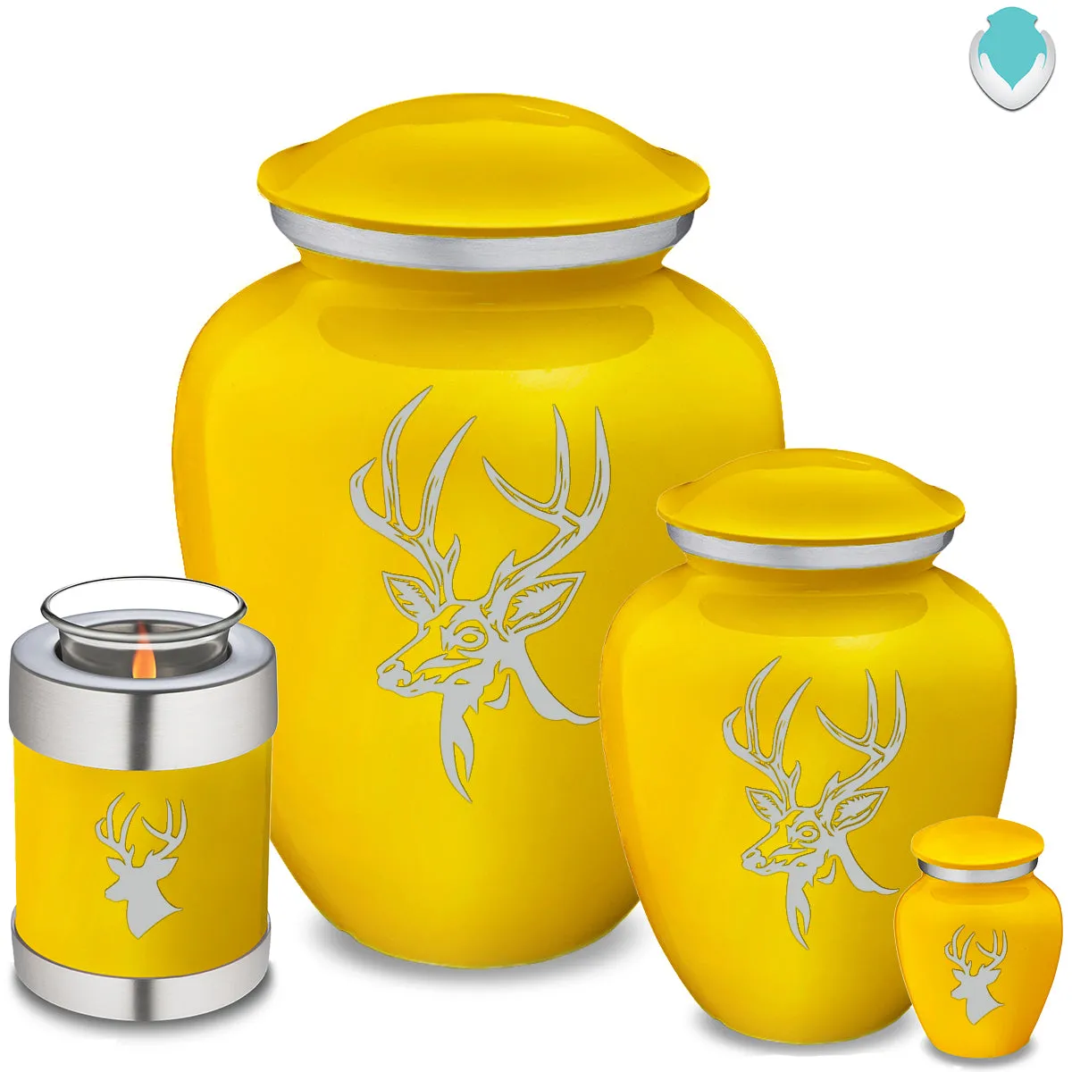 Adult Embrace Yellow Deer Cremation Urn