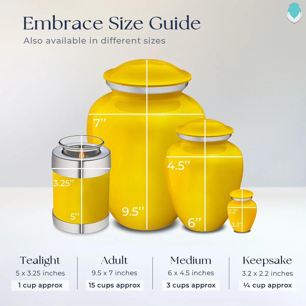 Adult Embrace Yellow Motorcycle Cremation Urn