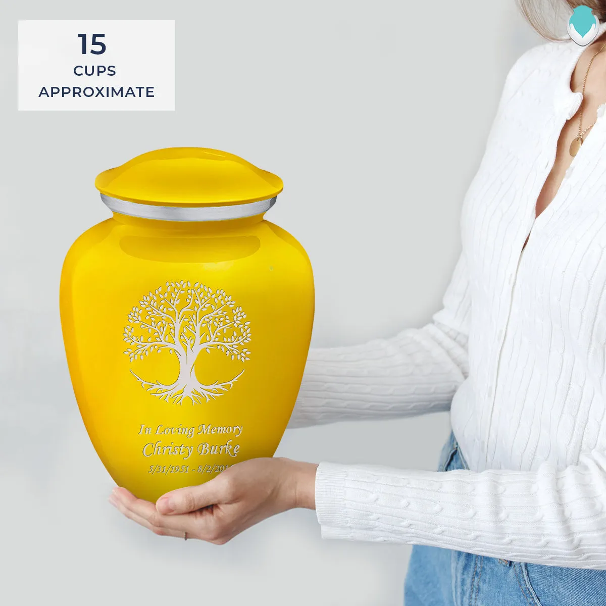 Adult Embrace Yellow Tree of Life Cremation Urn