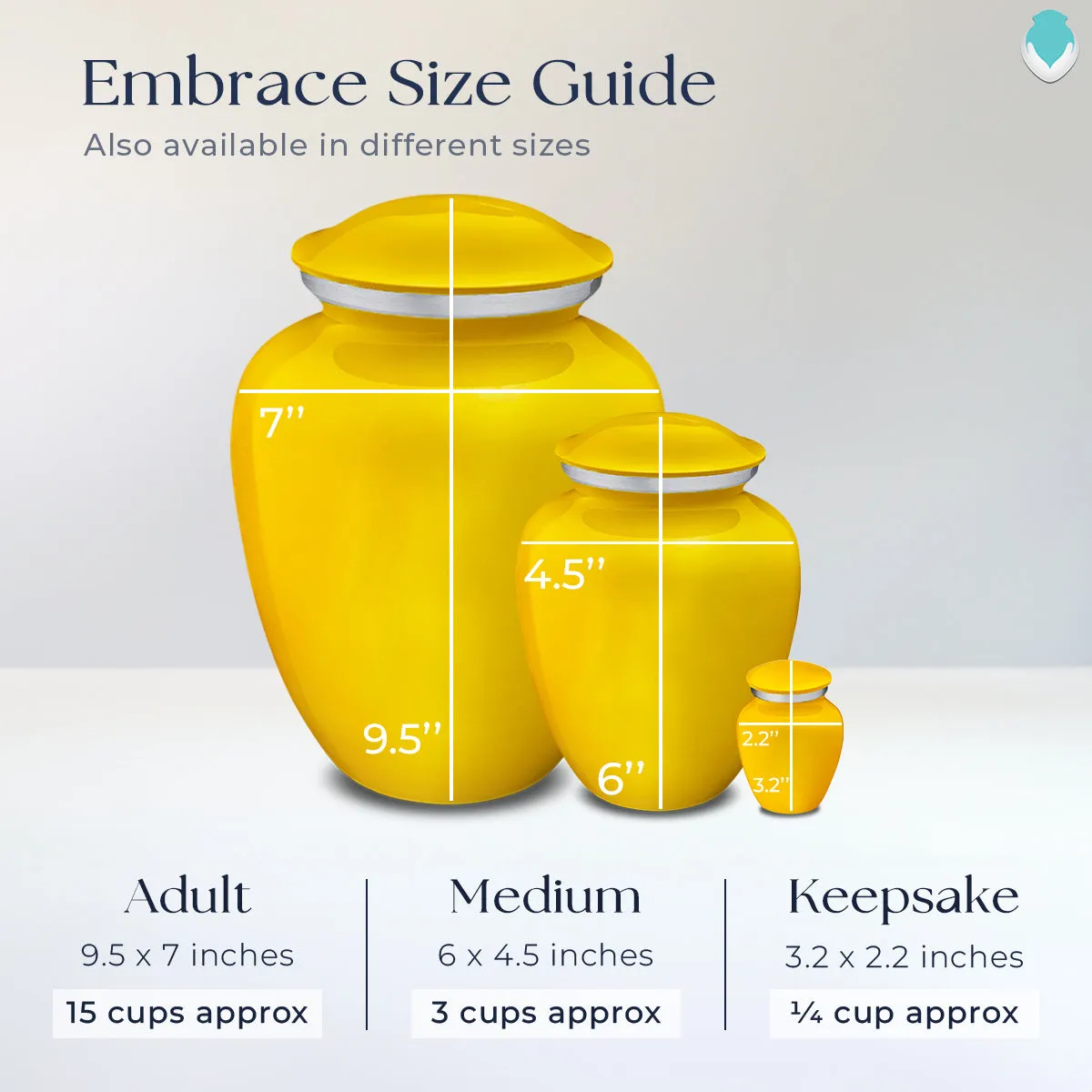 Adult Embrace Yellow Tree of Life Cremation Urn