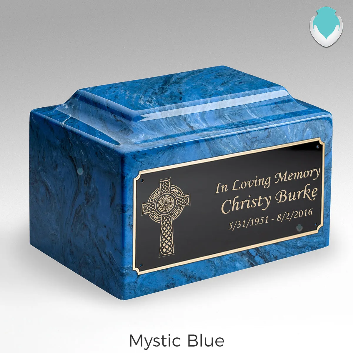 Adult Legacy Celtic Cross Cultured Marble Urns by MacKenzie