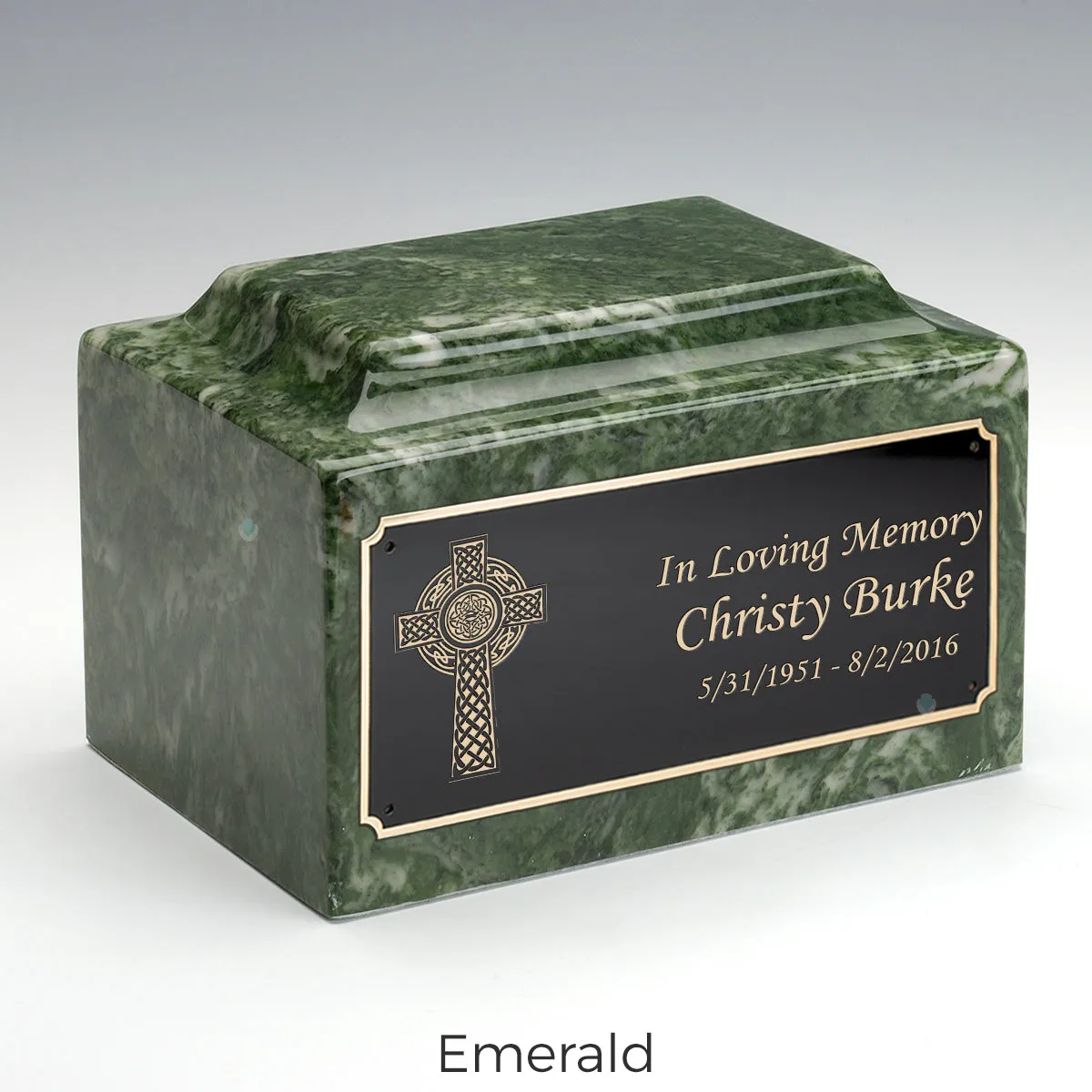 Adult Legacy Celtic Cross Cultured Marble Urns by MacKenzie