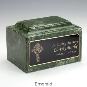 Adult Legacy Celtic Cross Cultured Marble Urns by MacKenzie