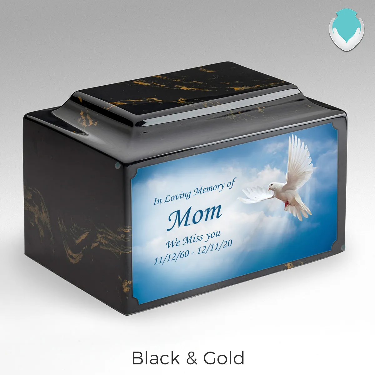 Adult Legacy Custom Printed Dove Cultured Marble Urns by MacKenzie