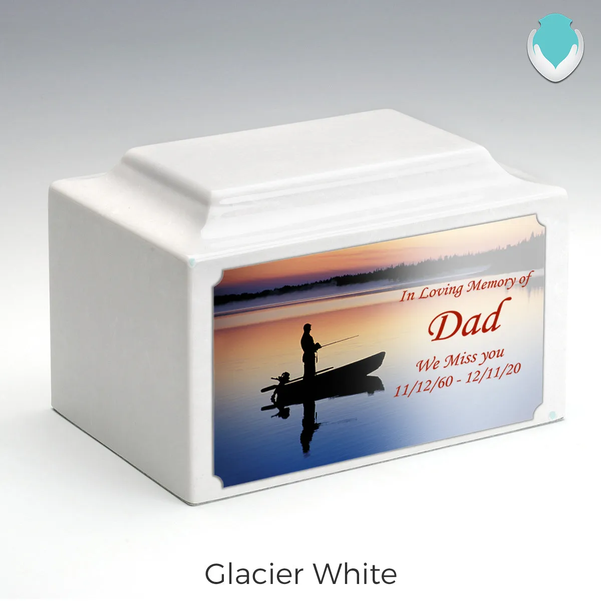 Adult Legacy Custom Printed Fishing Cultured Marble Urns by MacKenzie