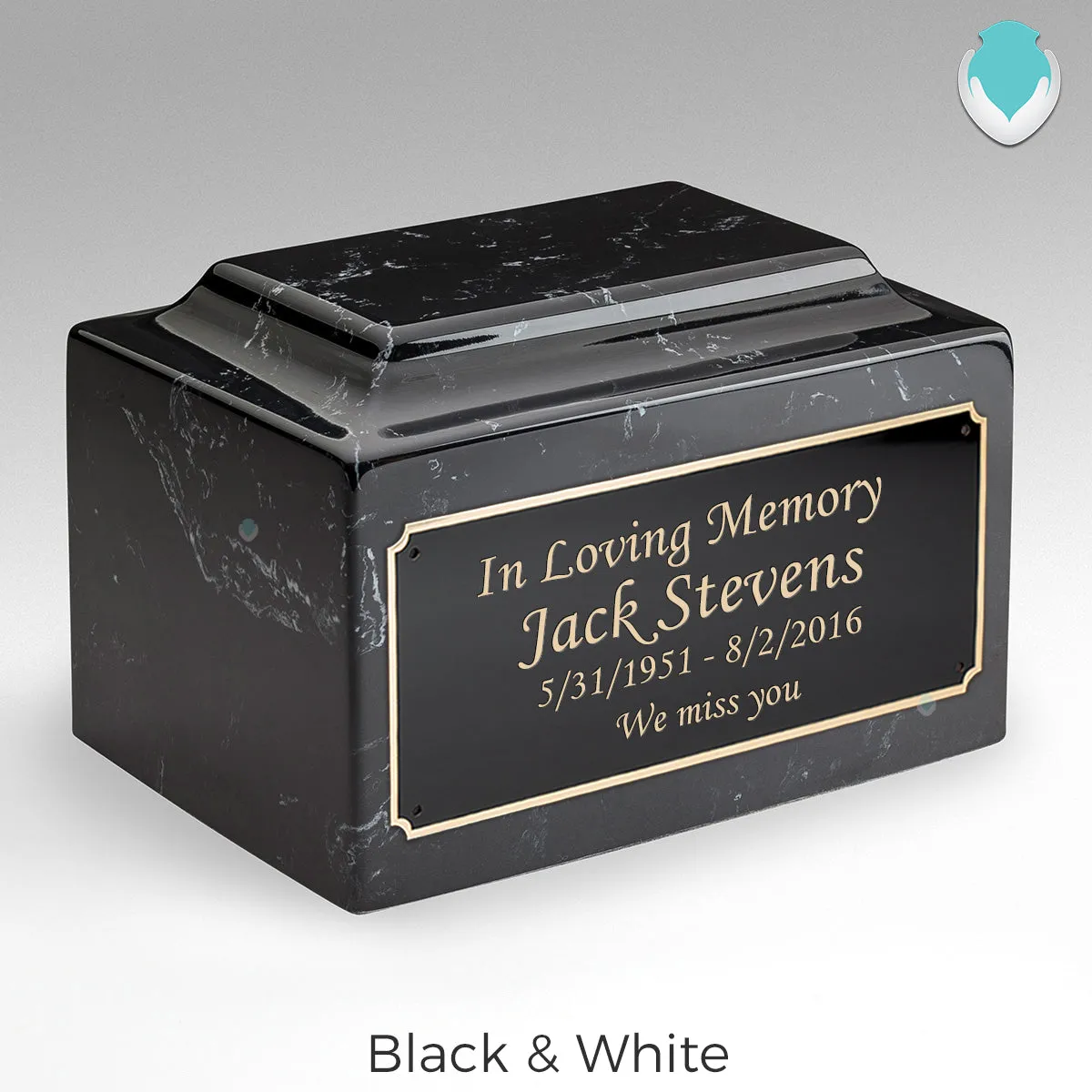 Adult Legacy Custom Text Cultured Marble Urns by MacKenzie