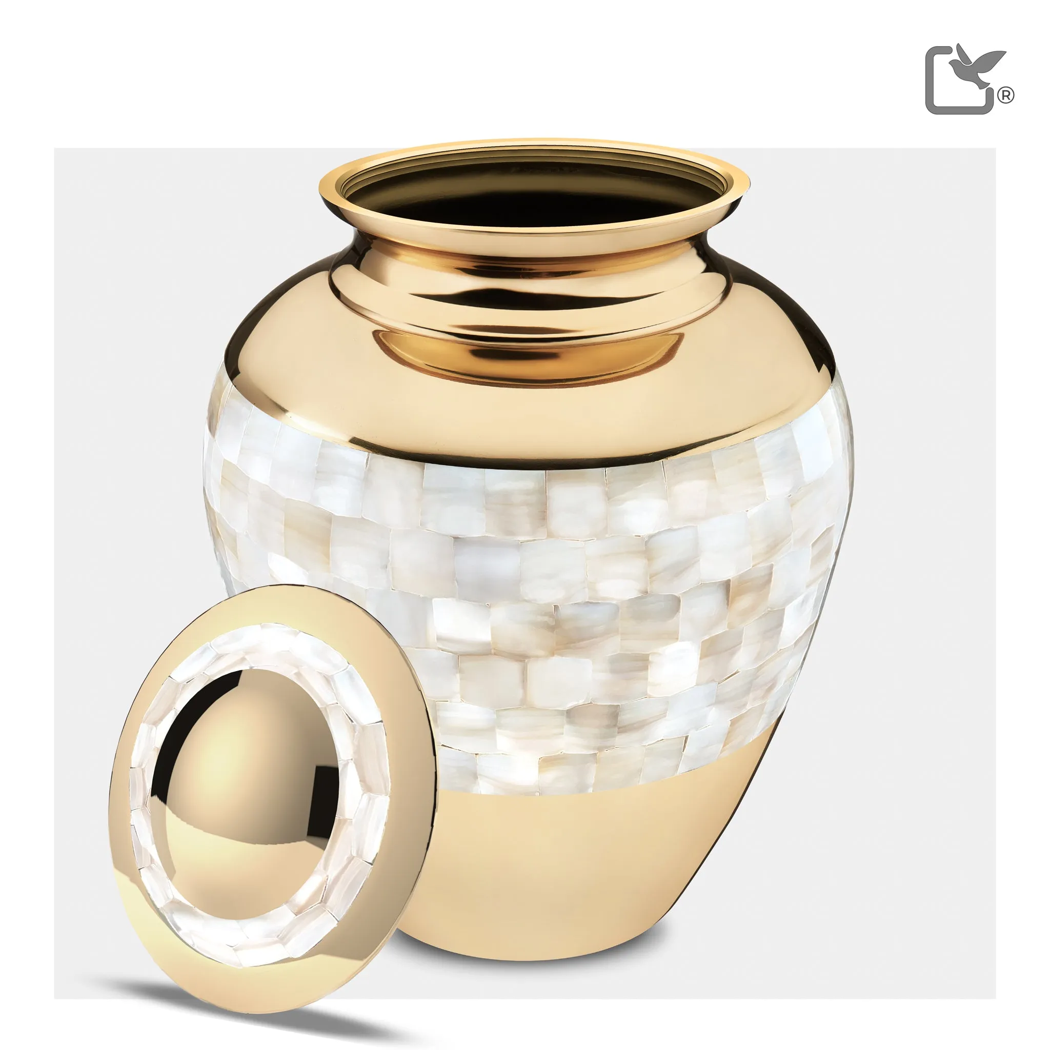 Adult Mother of Pearl Cremation Urn - COMFORT by LoveUrns