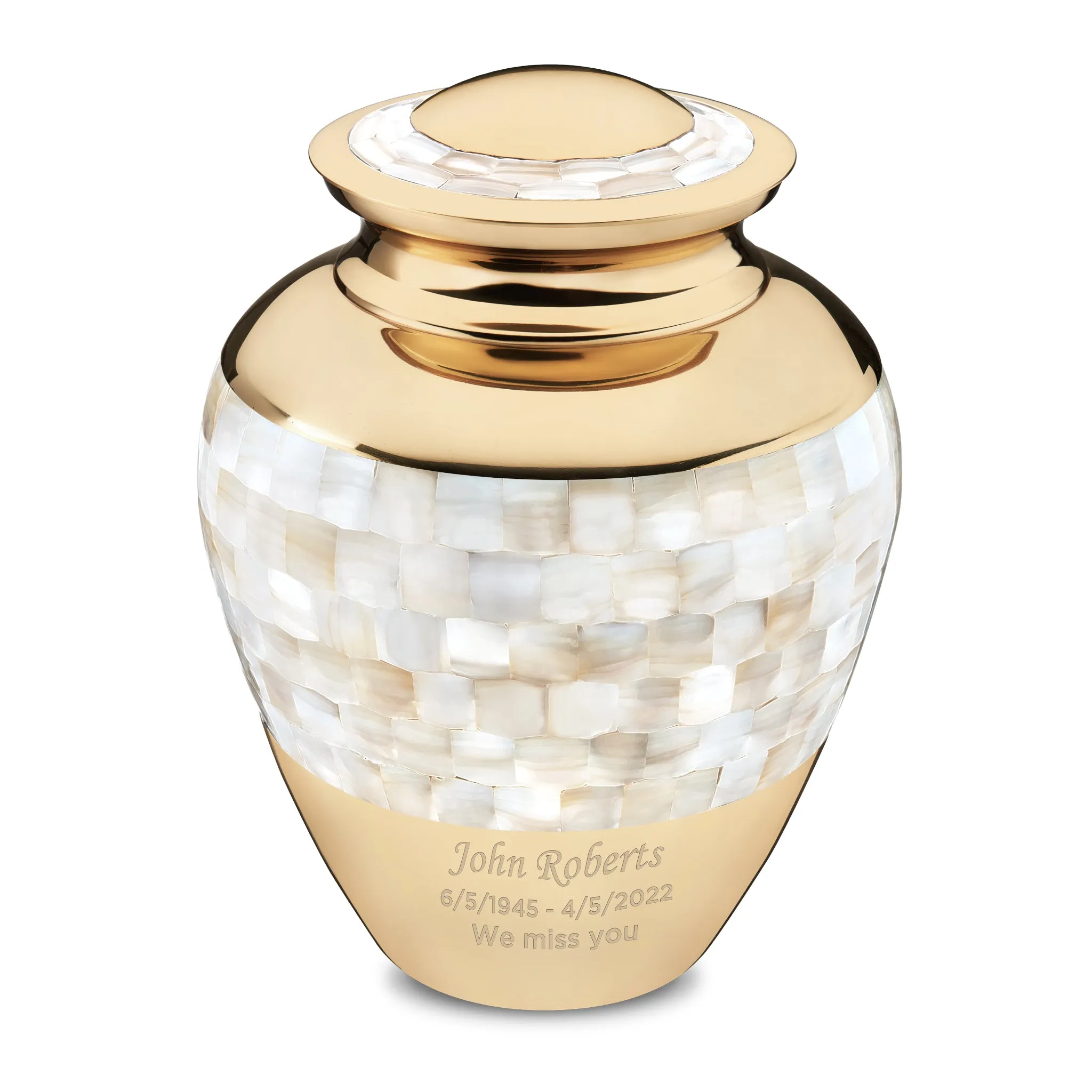 Adult Mother of Pearl Cremation Urn - COMFORT by LoveUrns