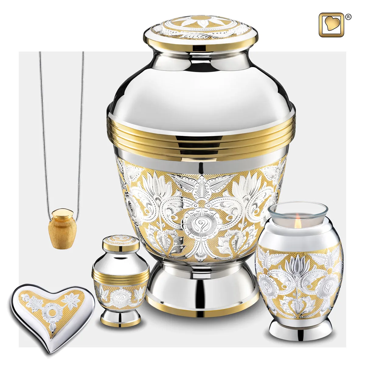Adult Ornate Floral Cremation Urn - COMFORT by LoveUrns