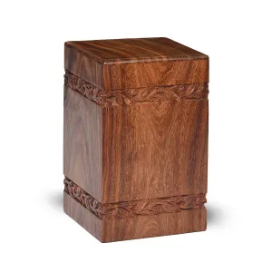 ADULT - Rosewood Tower Urn -2733- Border w/blank panels
