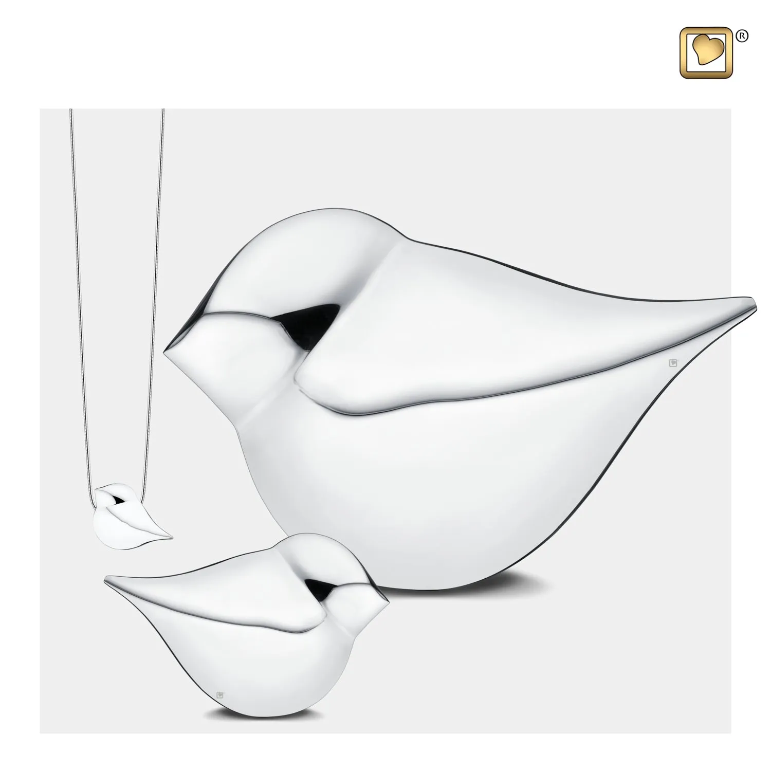 Adult Silver SoulBird Female Cremation Urn