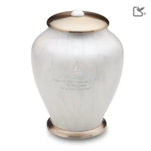 Adult Tall Simplicity Pearl Cremation Urn - COMFORT by LoveUrns