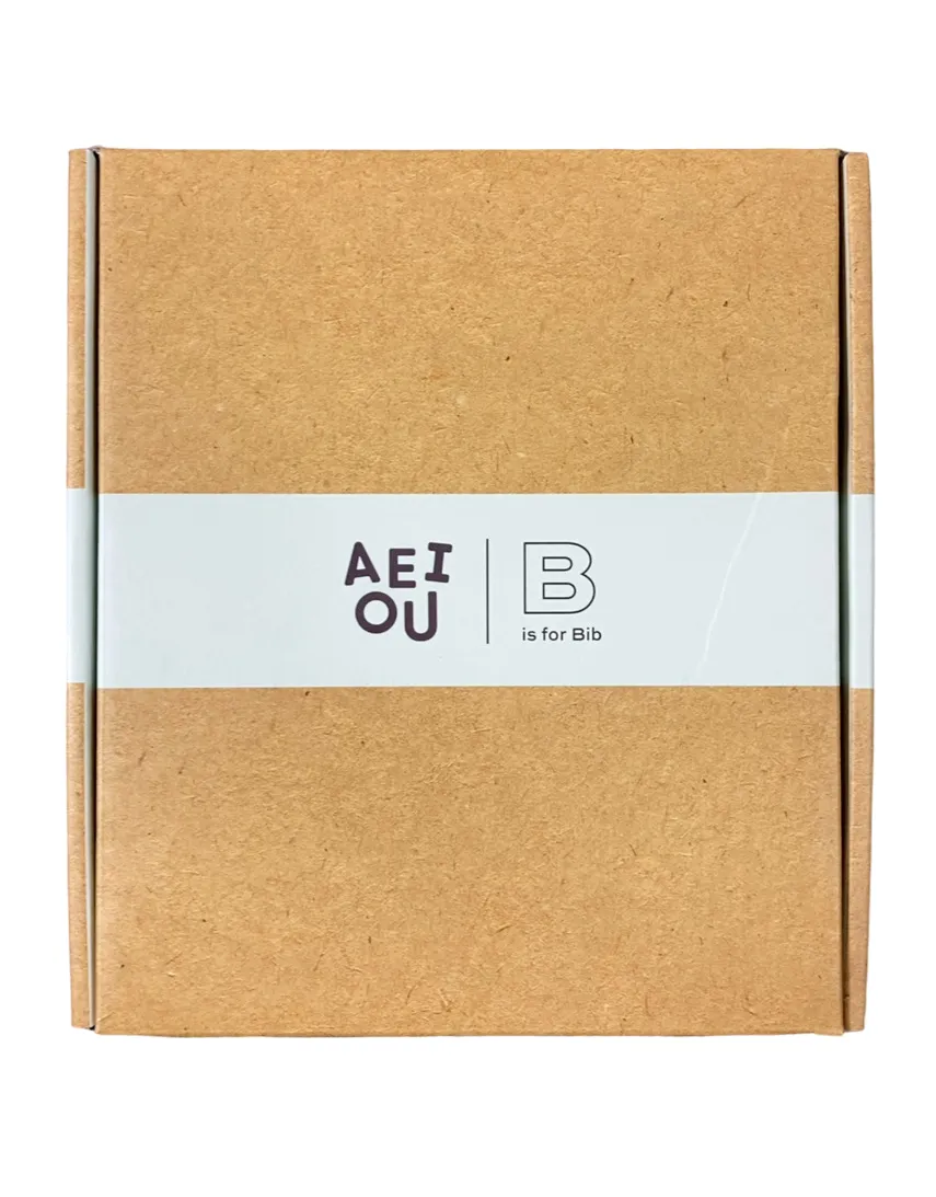 AEIOU Bib 2-Pack, Clay/Oat Milk