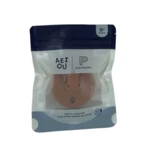 AEIOU Silicone Pacifier, Clay, 1 pack