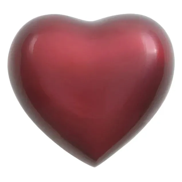 Arielle Ruby Heart Large Cremation Urn | Heart Keepsake For Dog or Cat | Holds up to a 20 # Pet