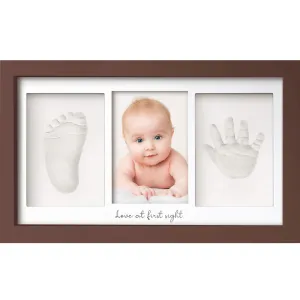 Baby Handprint & Footprint Keepsake Duo Frame (Cedar)