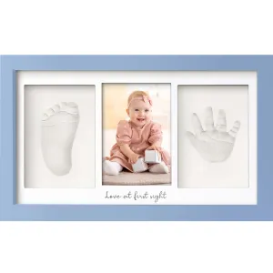 Baby Handprint & Footprint Keepsake Duo Frame (Cornflower)