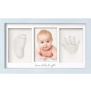 Baby Handprint & Footprint Keepsake Duo Frame (Mist Blue)