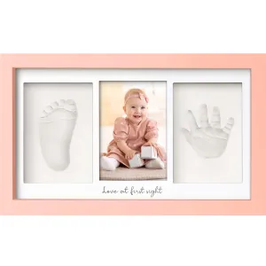 Baby Handprint & Footprint Keepsake Duo Frame (Sweet Pink)