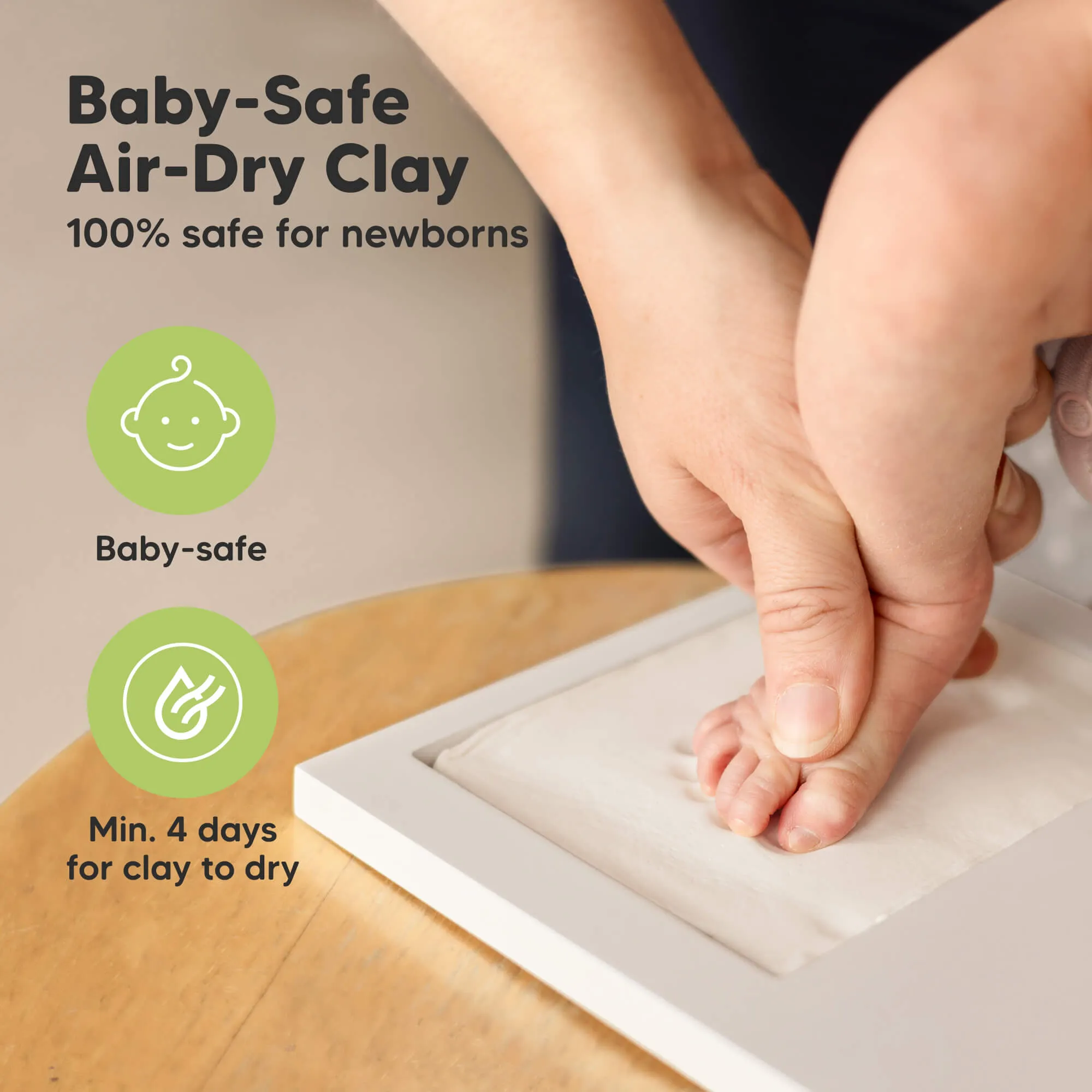Baby Handprint & Footprint Keepsake Duo Frame (Sweet Pink)