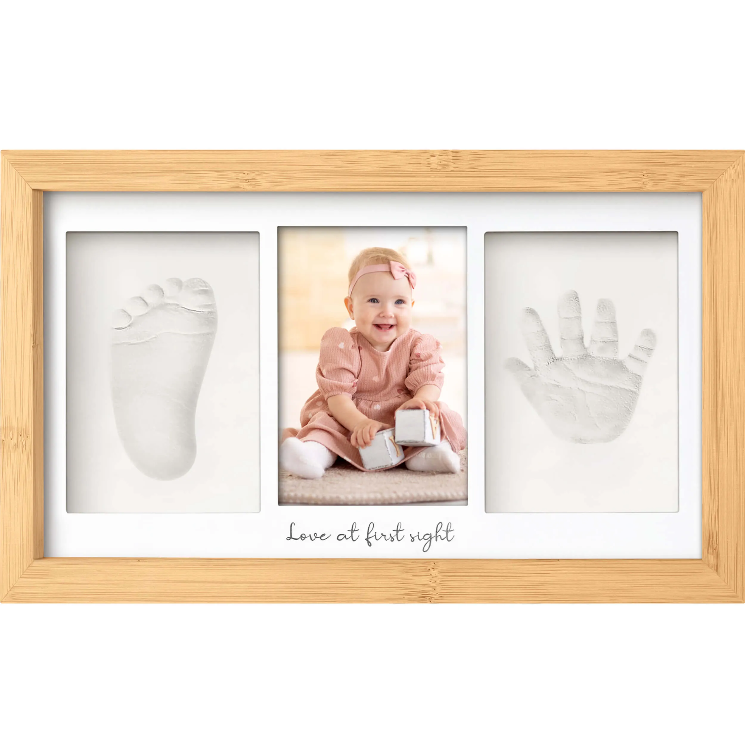 Baby Handprint & Footprint Keepsake Duo Frame