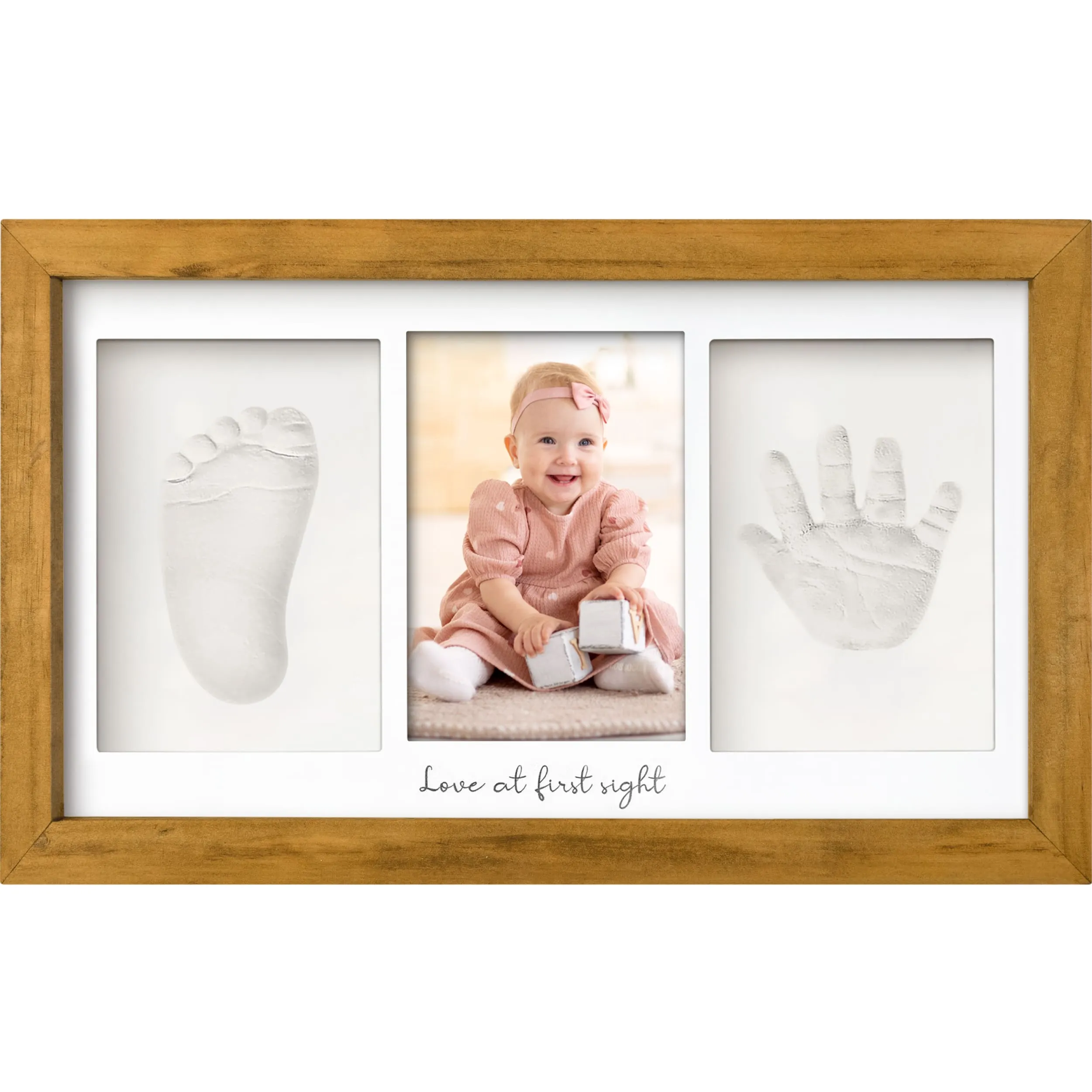 Baby Handprint & Footprint Keepsake Duo Frame