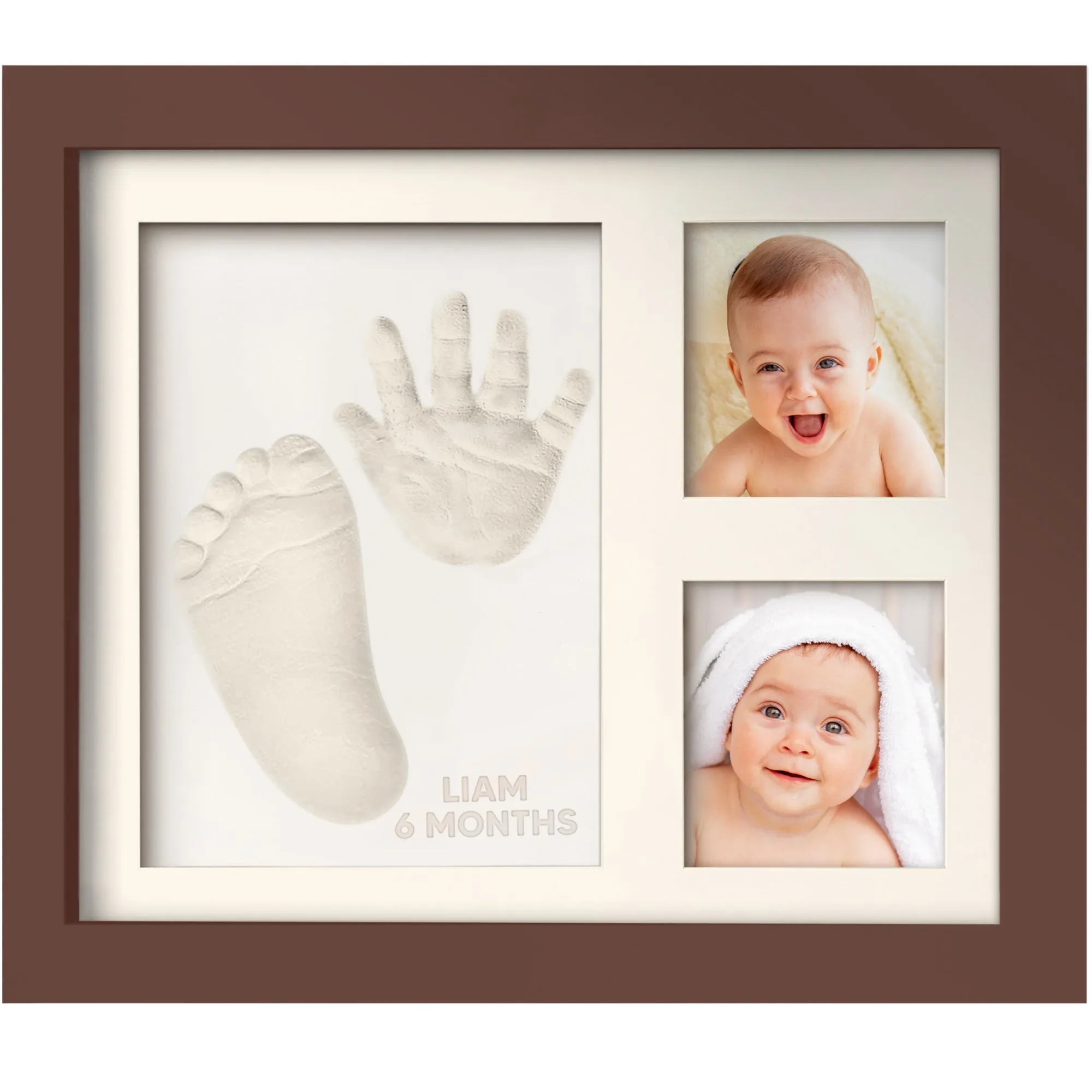 Baby Handprint & Footprint Keepsake Solo Frame