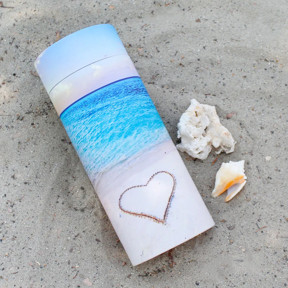 Beach Memories Scattering Urn (for up to 1 set of adult ashes) | Large Biodegradable Scatter Urn