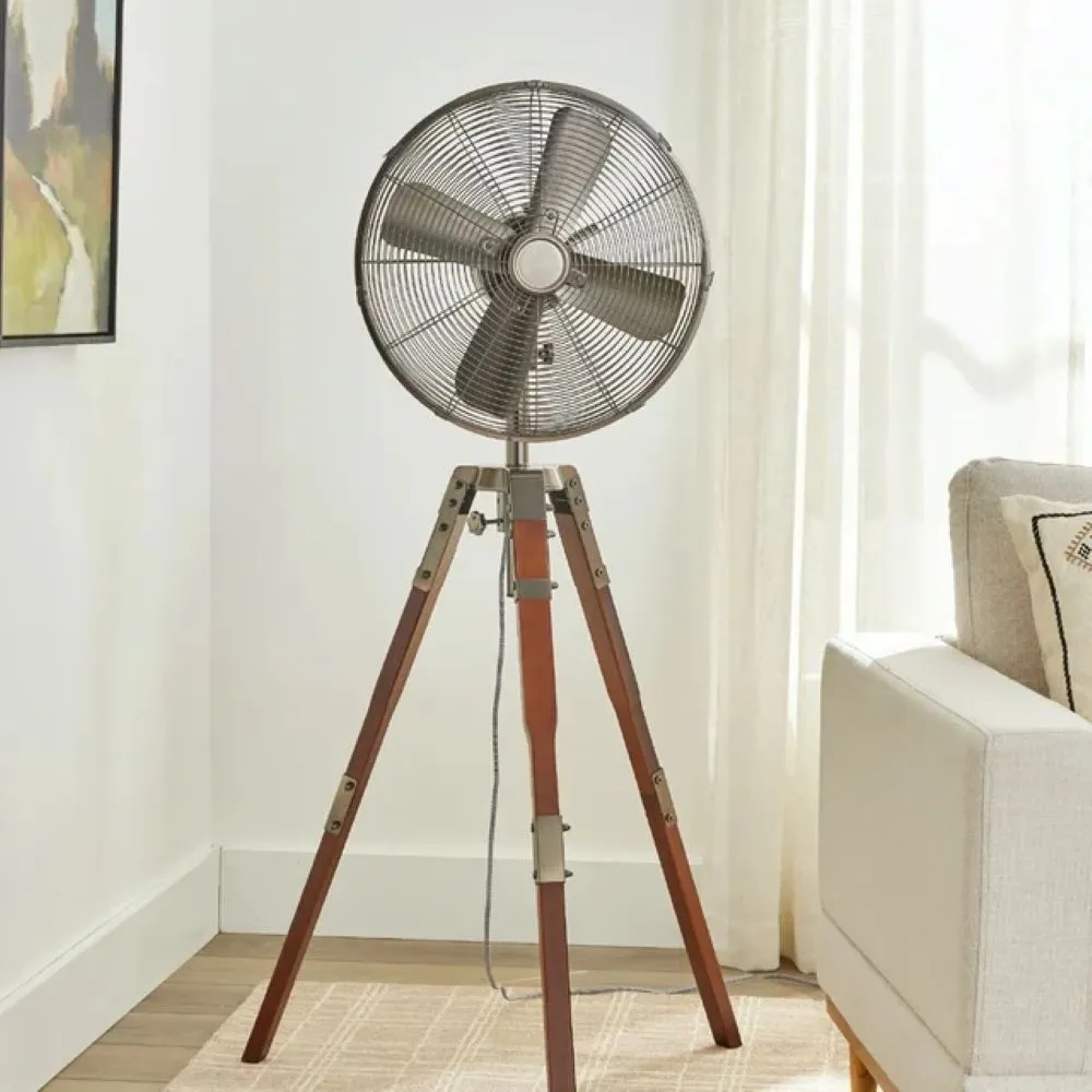 Better Homes & Gardens SFDR3-400CPT New 3 Speed Oscillating 16 in Stand Fan with Wood Tripod Legs