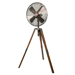 Better Homes & Gardens SFDR3-400CPT New 3 Speed Oscillating 16 in Stand Fan with Wood Tripod Legs