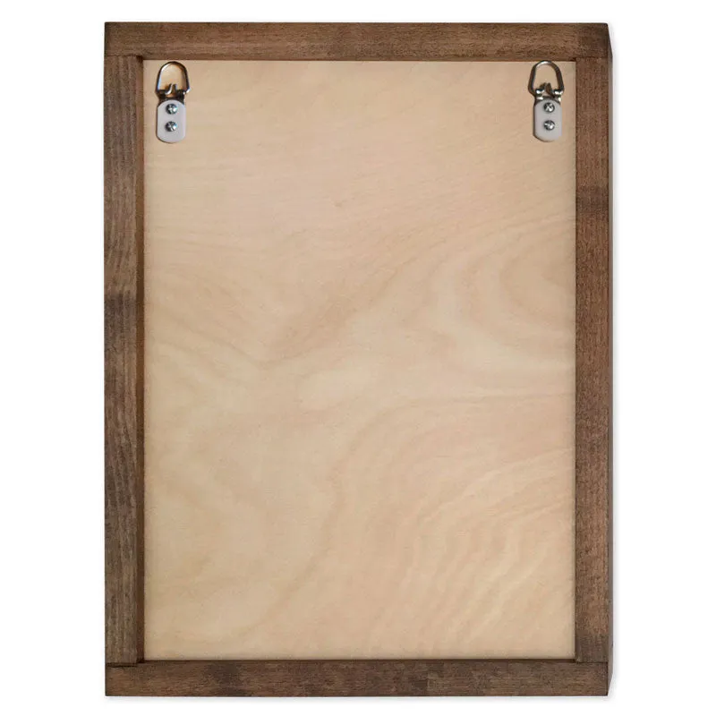 Bicycle Wall Mounted Wood Cremation Urn Plaque