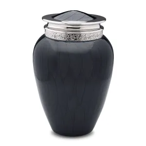 Blessing Brass Cremation Urn in Midnight Black