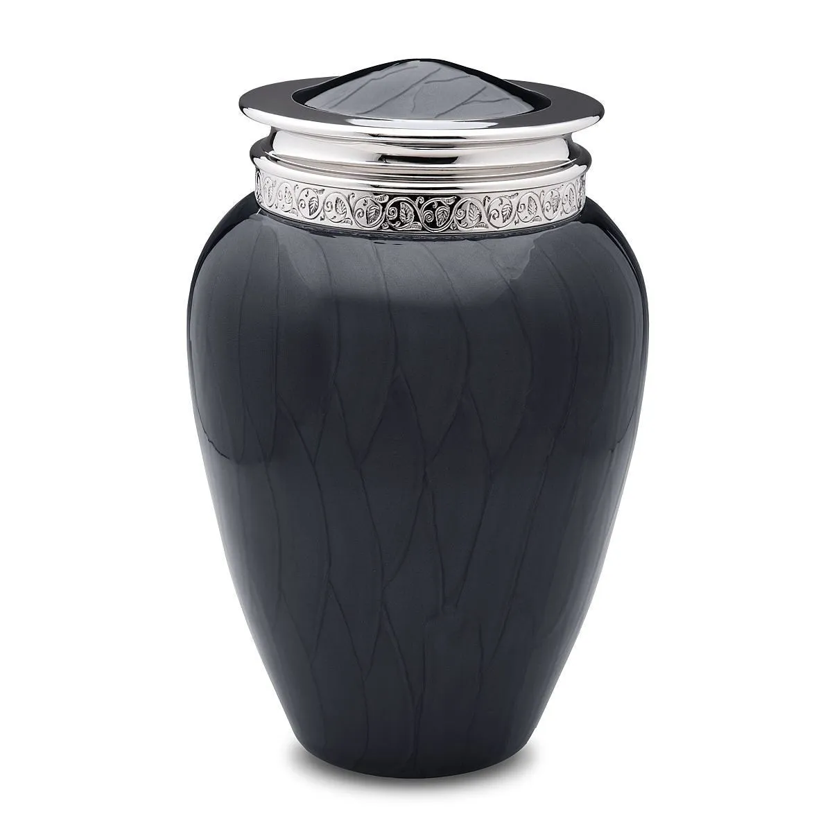 Blessing Brass Cremation Urn in Midnight Black
